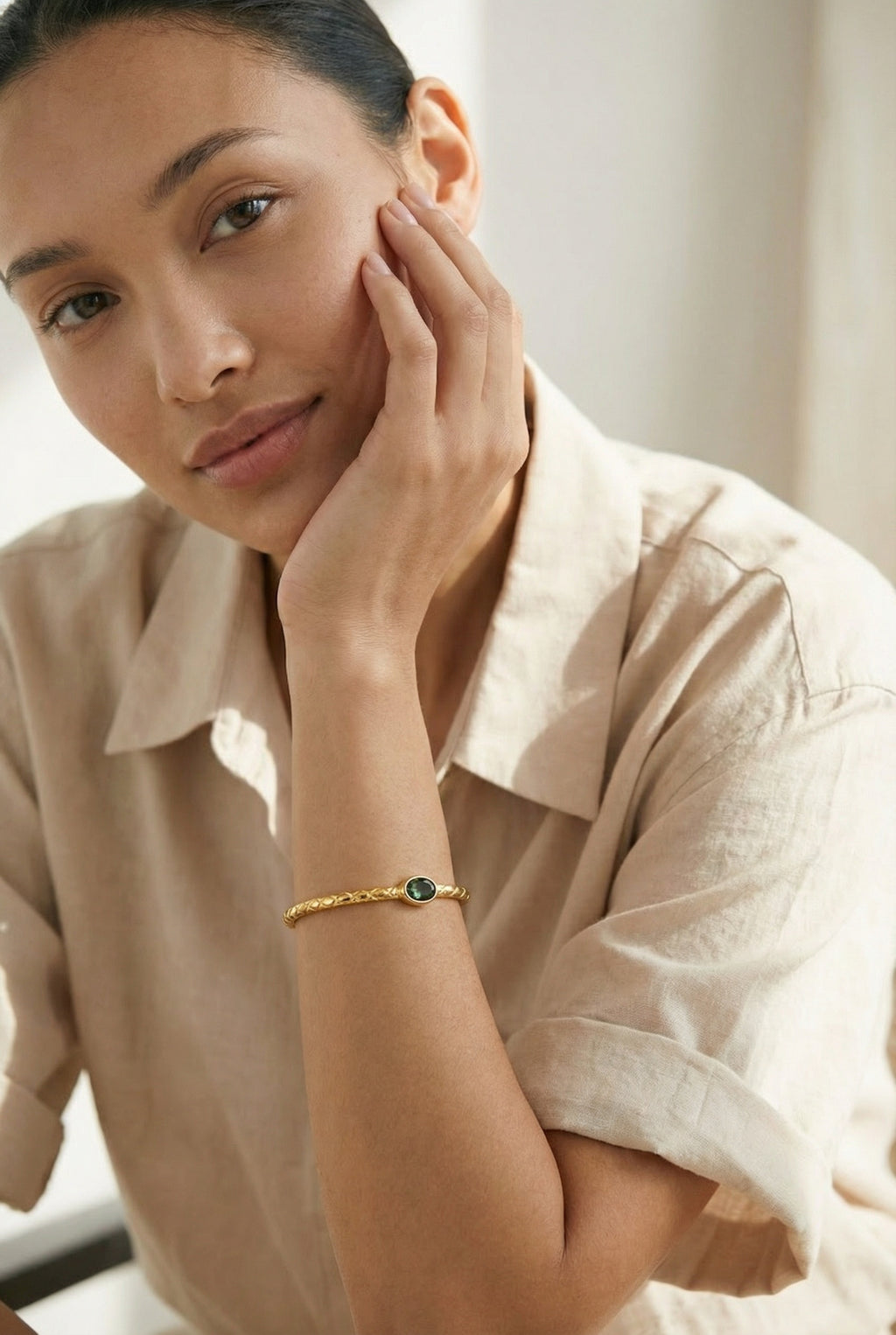 Emerald Aura Cuff